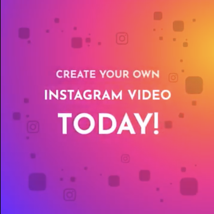 Instagram video maker page banner